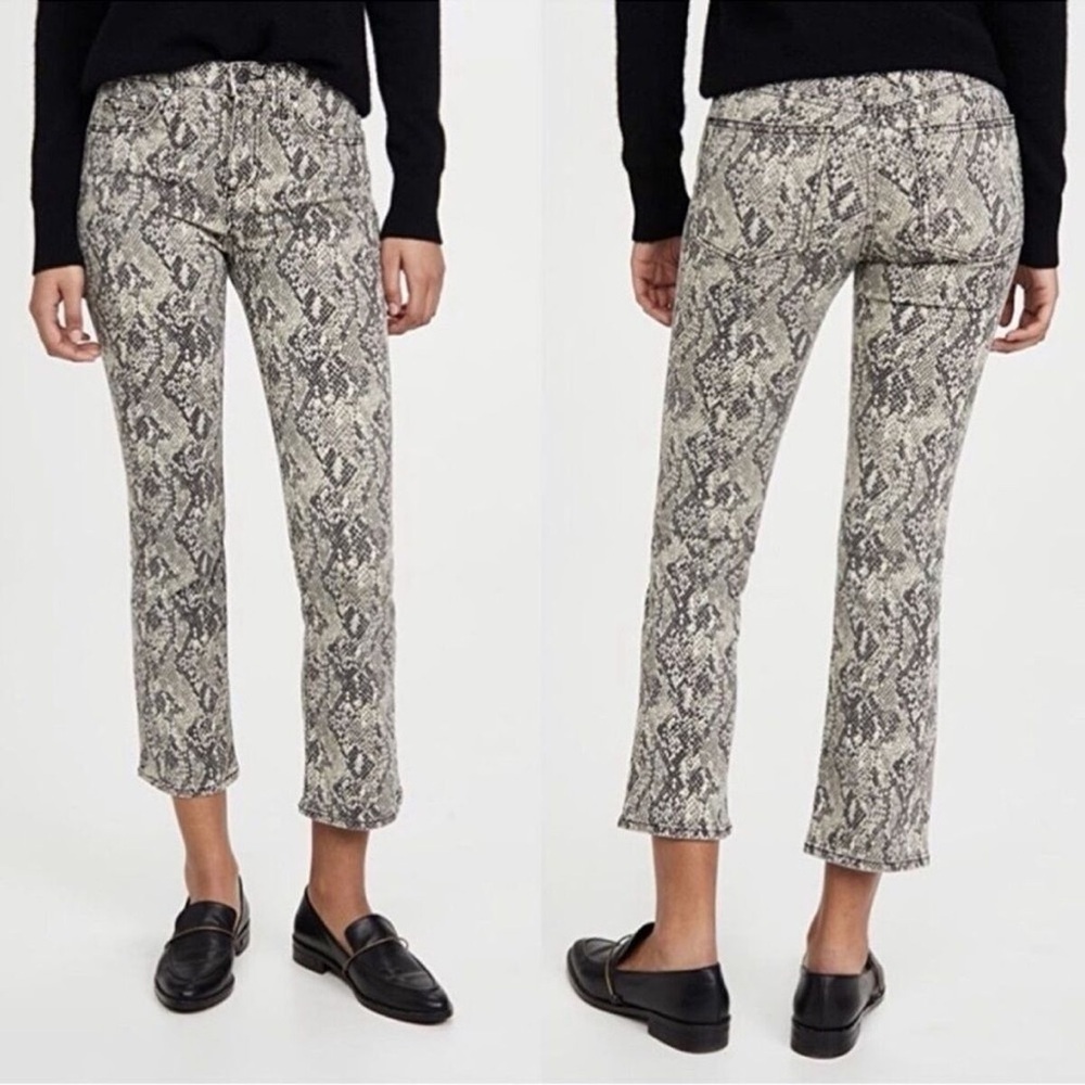 VERONICA BEARD Carolyn Snakeskin High Rise Jeans  NWT Sz 26